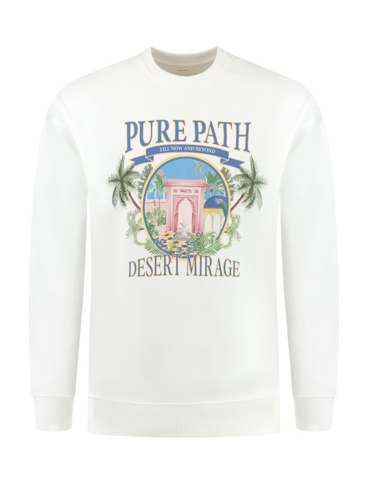 Oversized sweater pure path white
