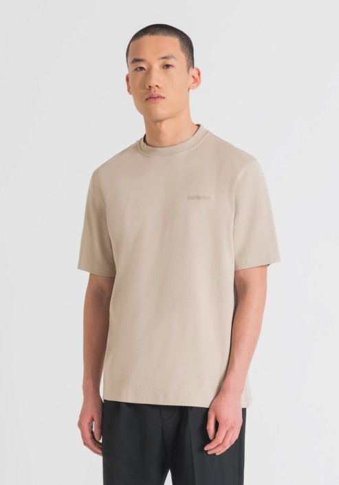 Relaxed fit t-shirt cotton sand antony morato